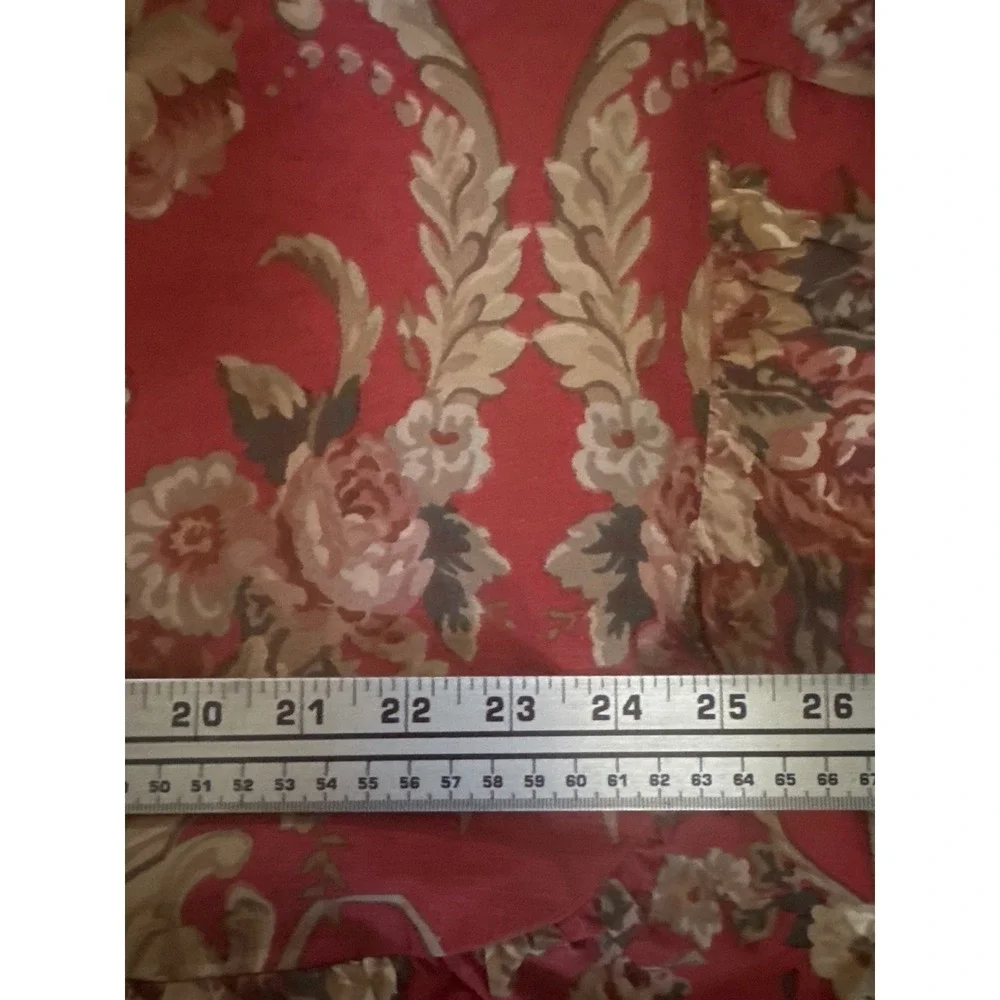 VTG Ralph Lauren Danielle Marseilles King Comforter and Two Ruffled Shams Red